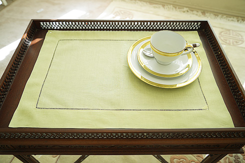 Place Mat Mellow Green colored.